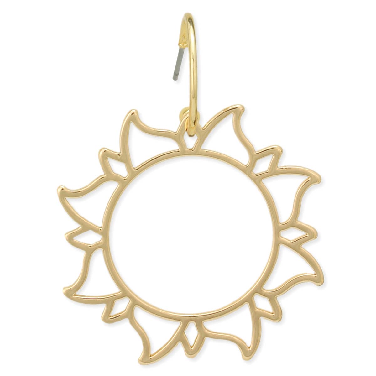 Gold Sun Hoop Earrings