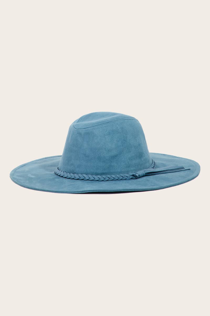 Braided Faux Suede Hat