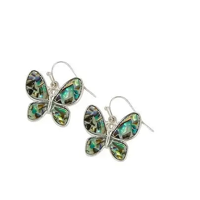 Abalone Butterfly Earrings