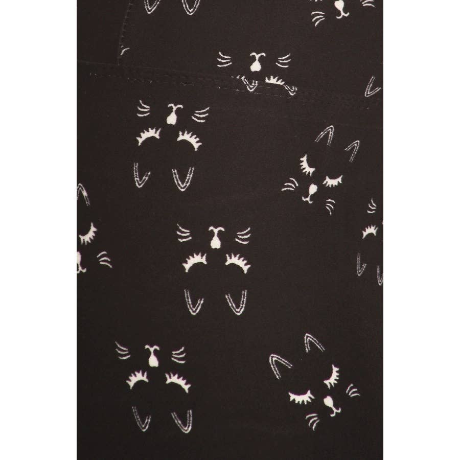Kitty Face Capri Leggings