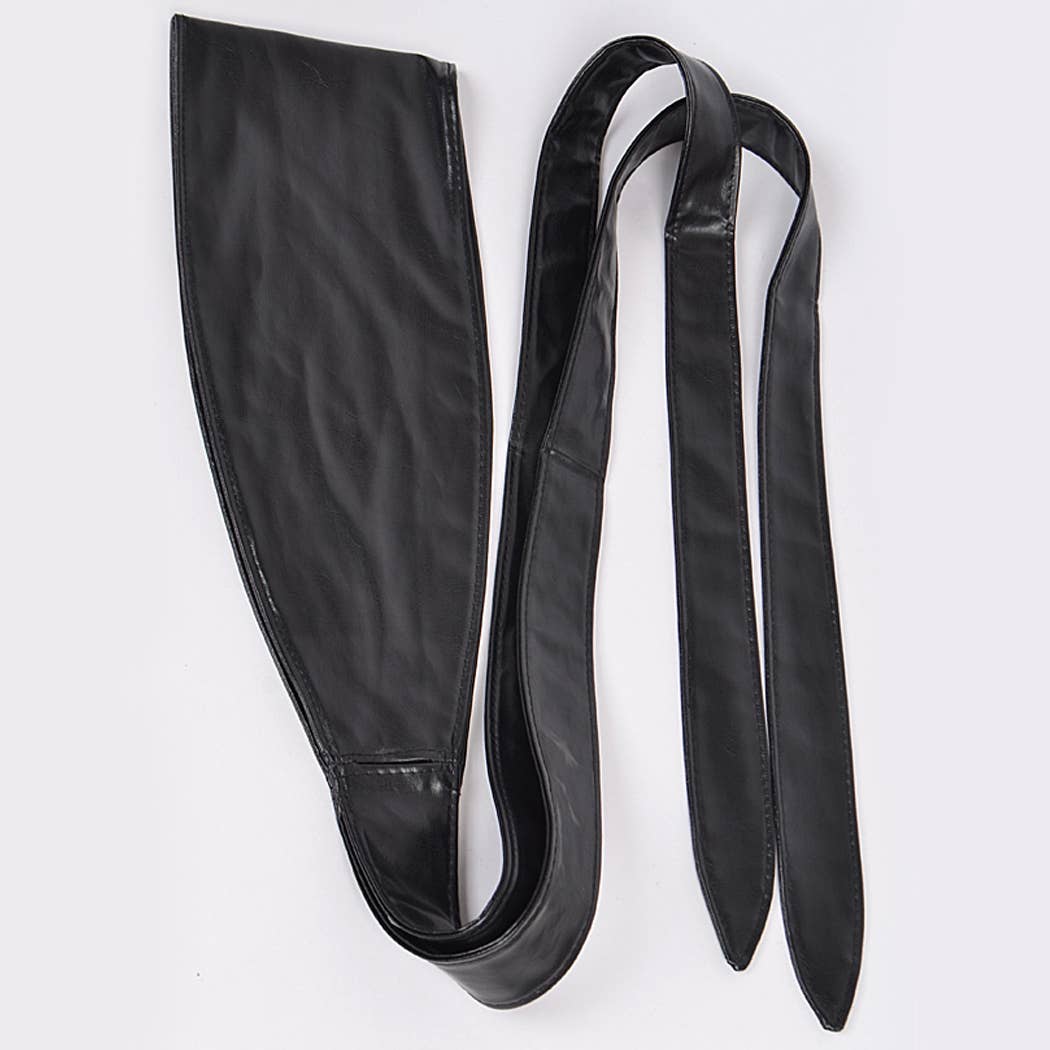 Tie Front PU Leather Belt