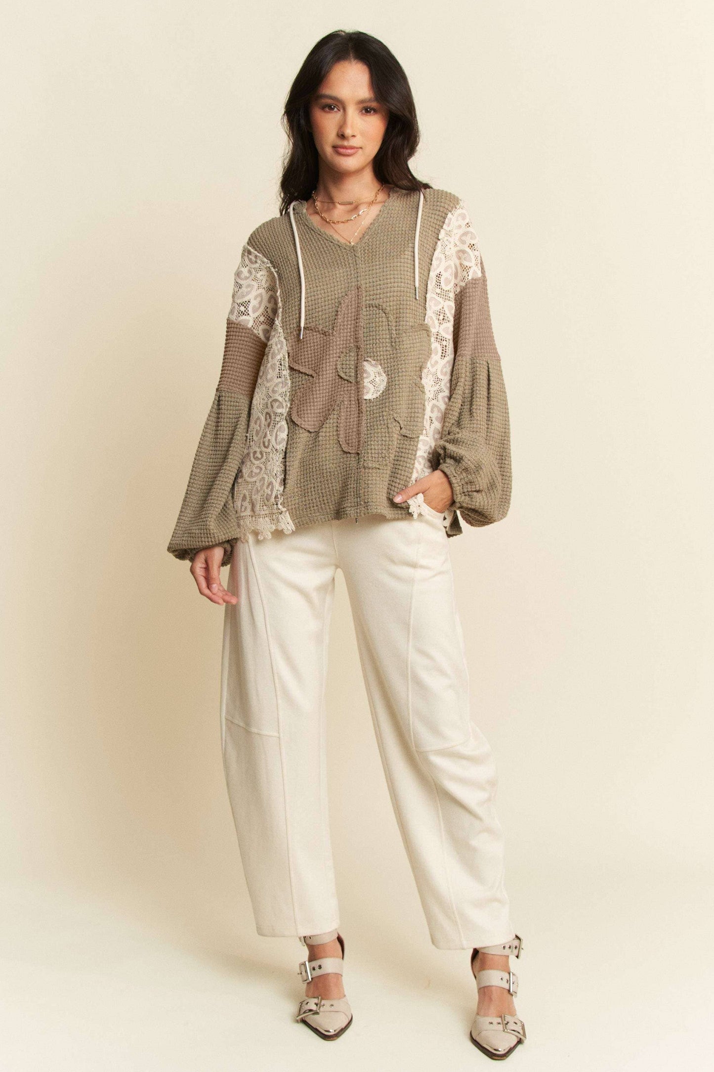 Oversized Flower Patch Hoodie
