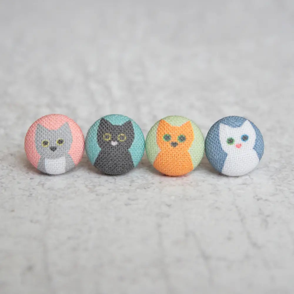 Fabric Stud Earrings