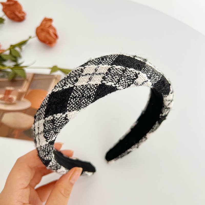 Plaid Padded Headband