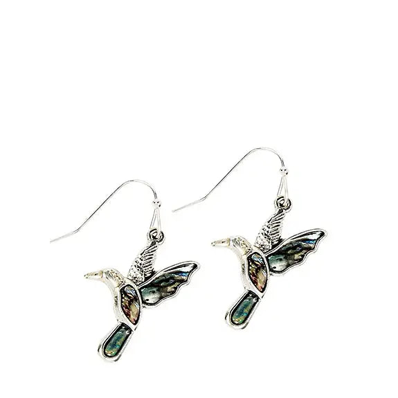 Abalone Hummingbird Earrings