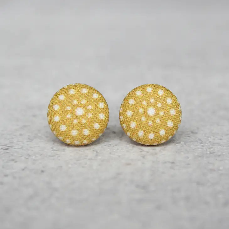 Fabric Stud Earrings