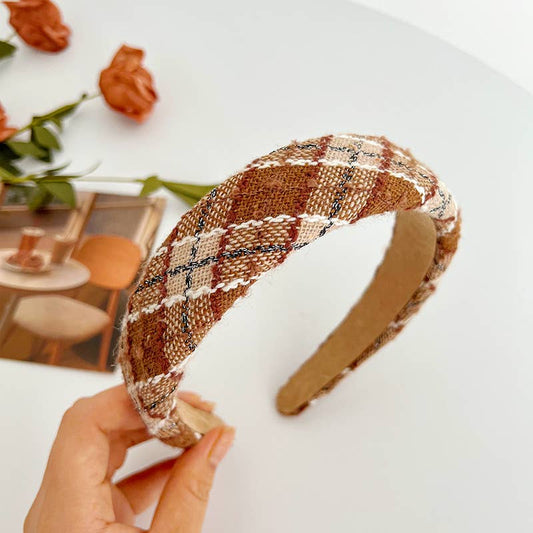 Plaid Padded Headband