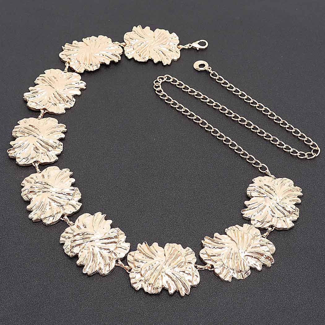 Floral Metal Chain Belt