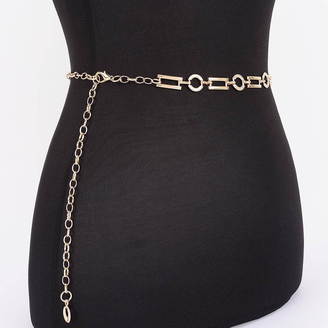 Multi Shape Metal Chain Belt