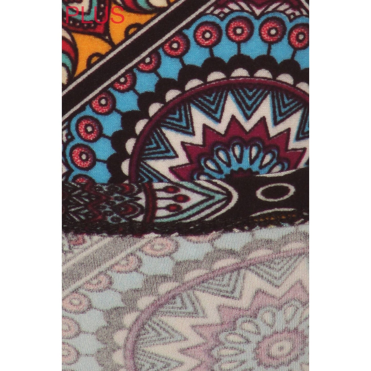 Plus Size Mosaic Print Leggings