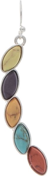 Oval Stones Arc Earring