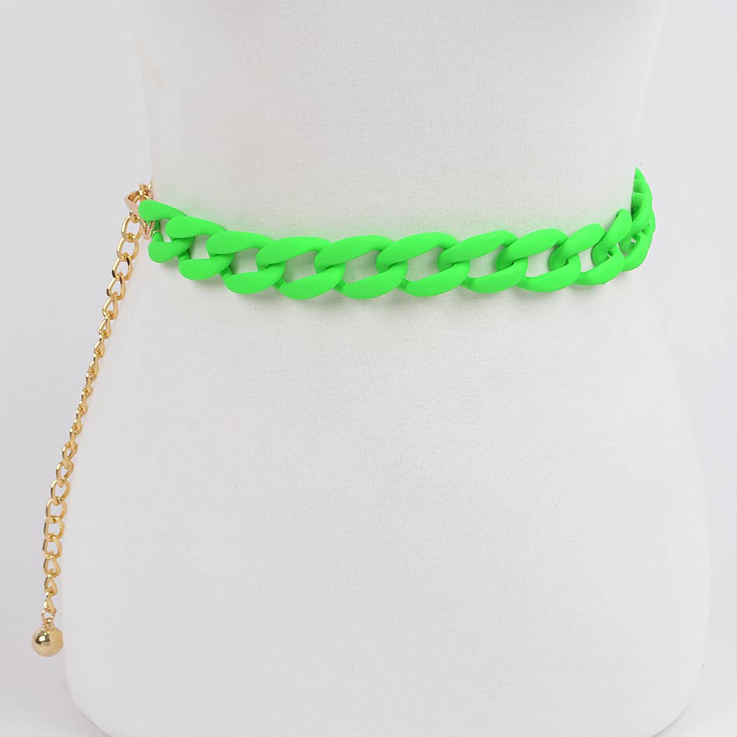 Vivid Matte Chain Belt