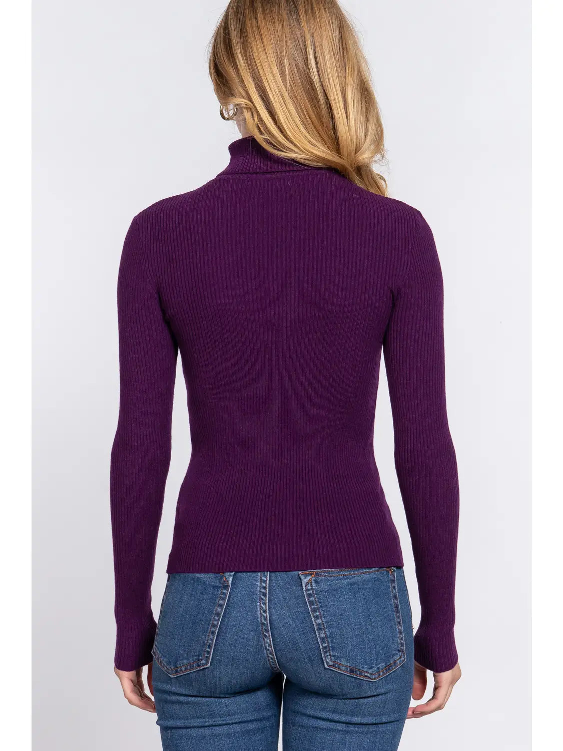Long Sleeve Ribbed Turtle Neck
