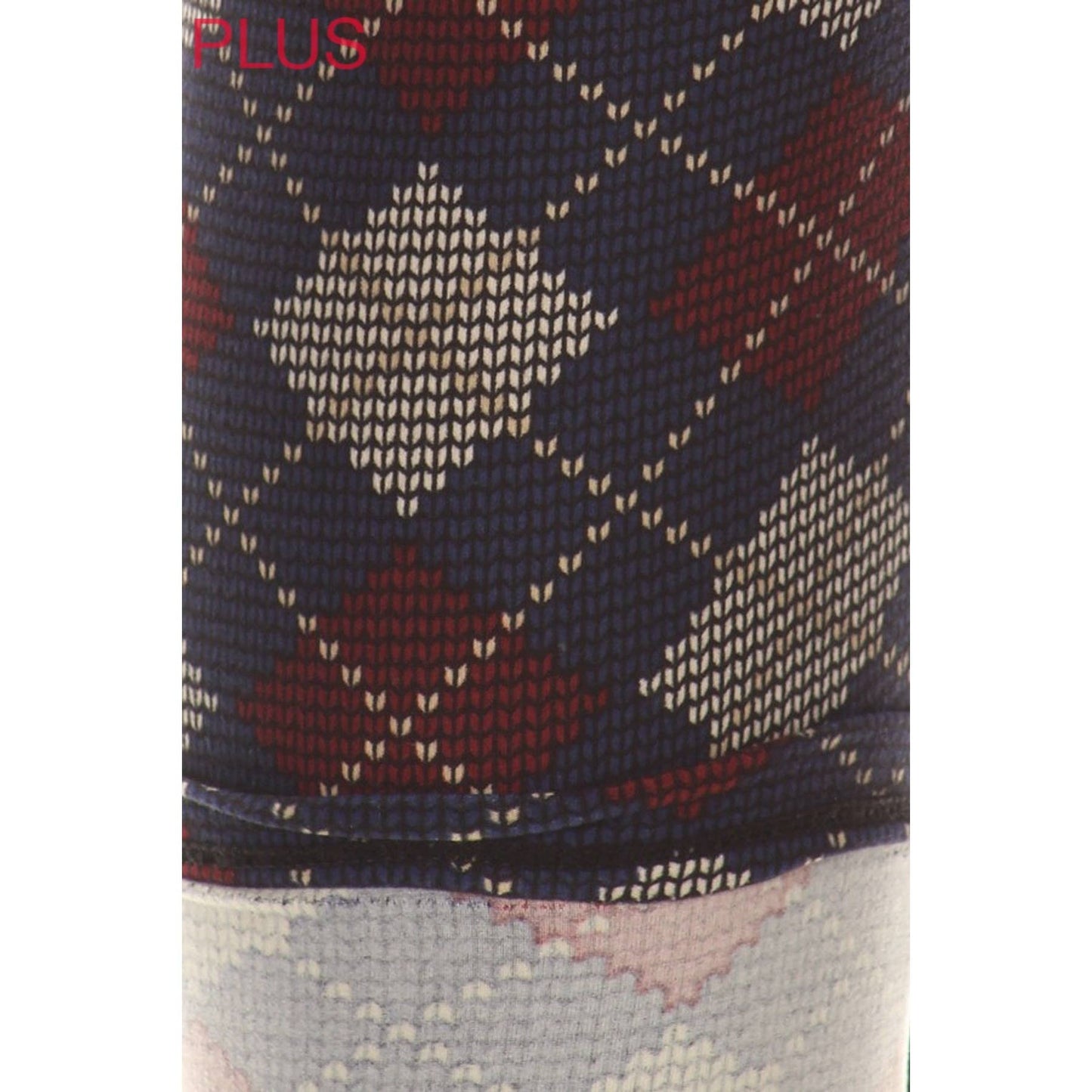 Plus Size Argyle Print Leggings