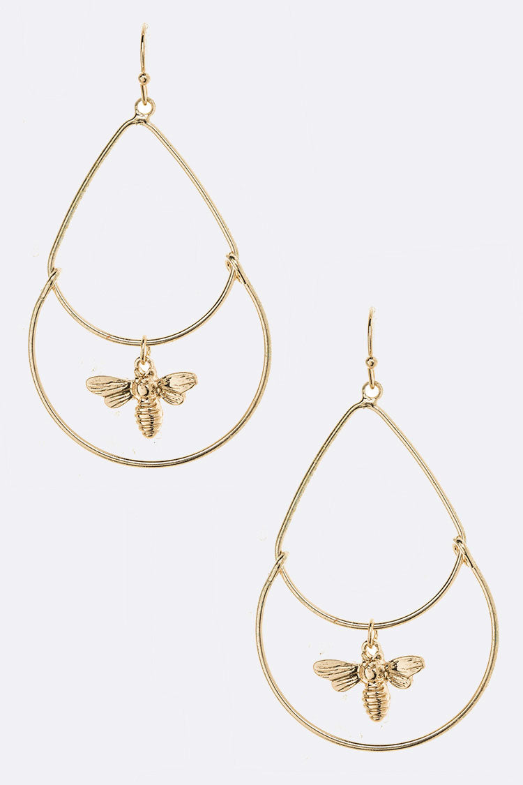 Bee Drop Earrings