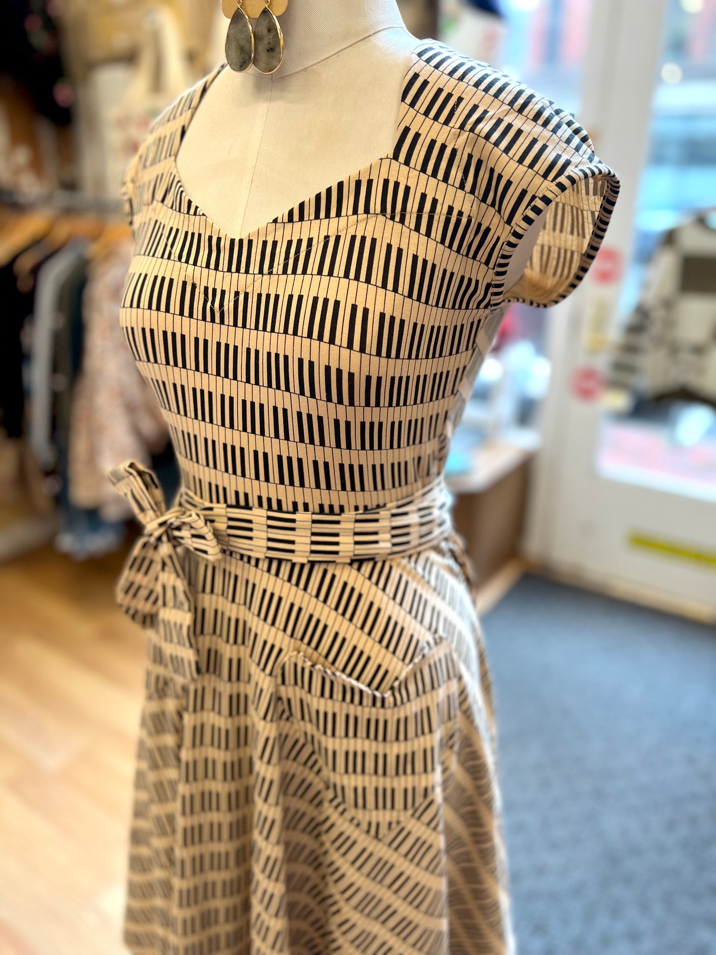 Effie's Heart Heady Dress in Piano Print