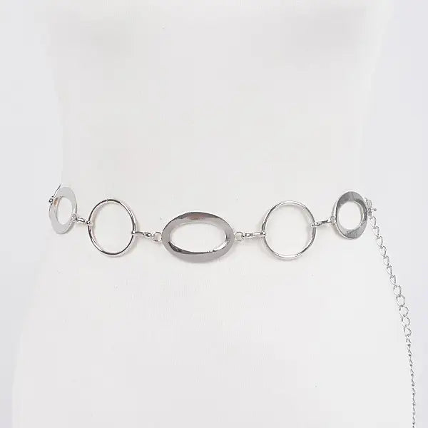Multi Round Metal Chain Belt
