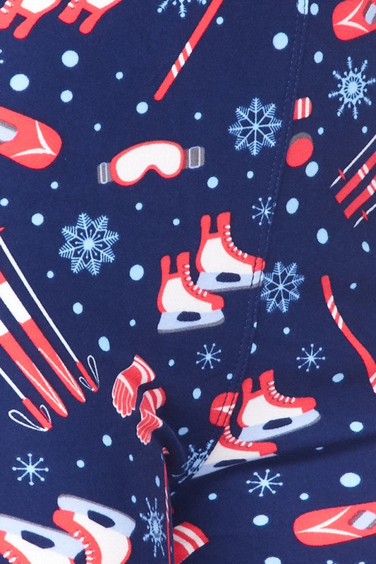 Winter Sport Print Leggings