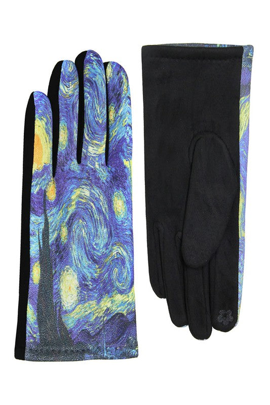 Van Gogh Starry Night Smart Gloves