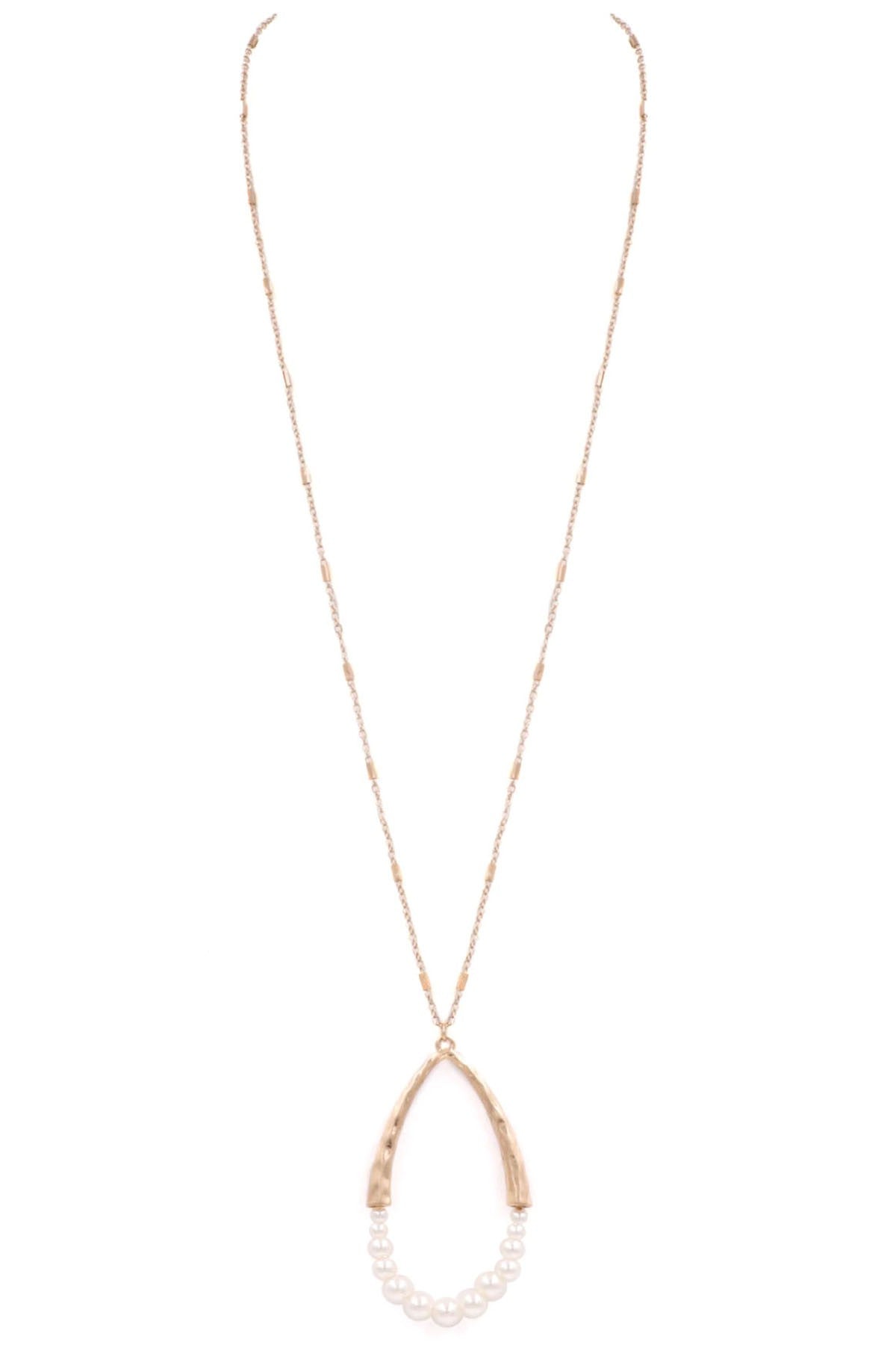 Teardrop Faux Pearl Necklace