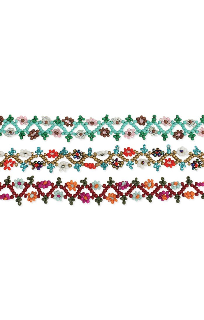 Beaded Flower Choker