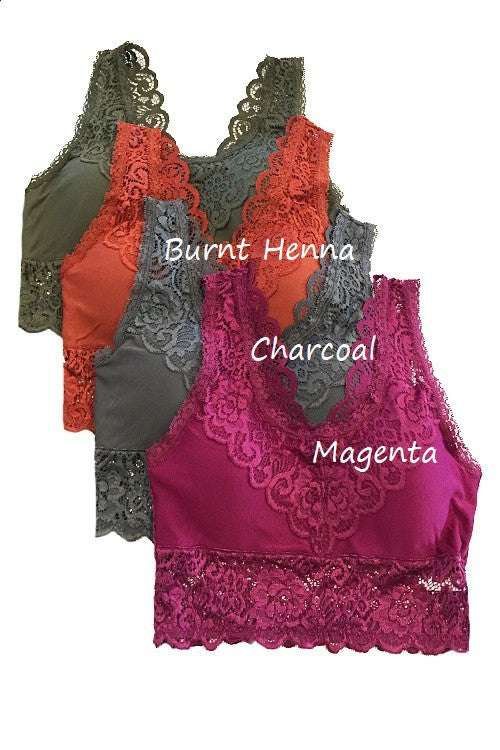 Plus Size Padded Lace Bralette