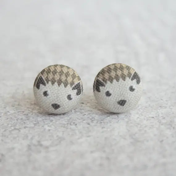 Fabric Stud Earrings
