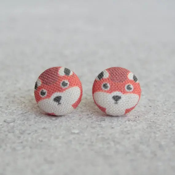Fabric Stud Earrings