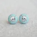 Fabric Stud Earrings