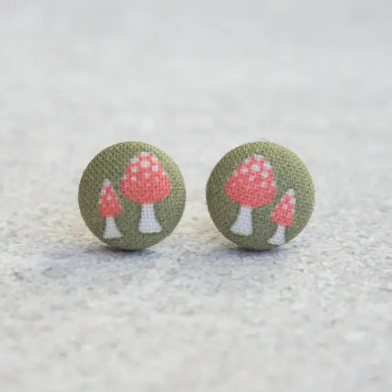 Fabric Stud Earrings