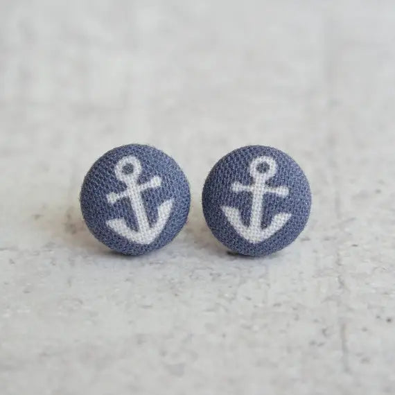 Fabric Stud Earrings