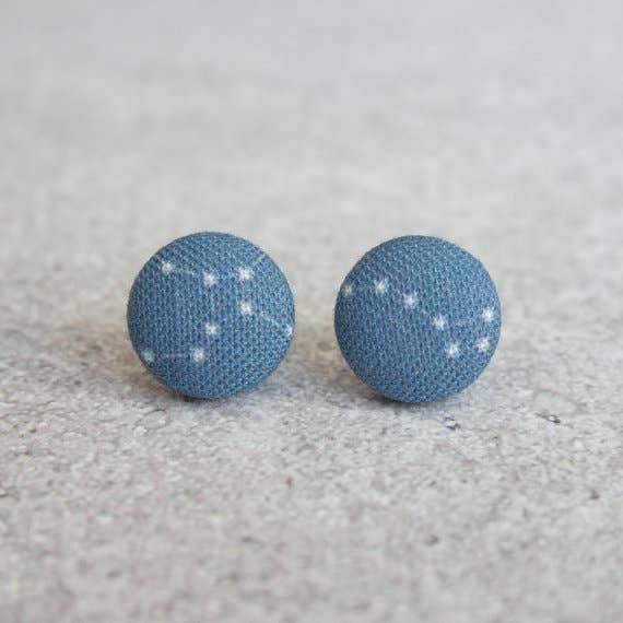 Fabric Stud Earrings