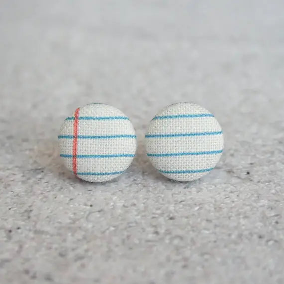 Fabric Stud Earrings