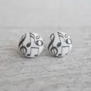 Fabric Stud Earrings
