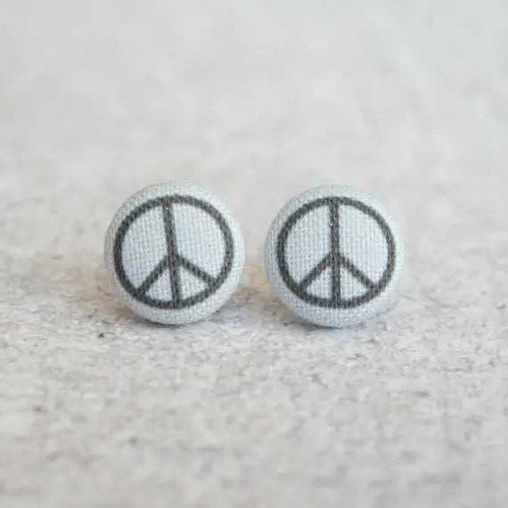 Fabric Stud Earrings