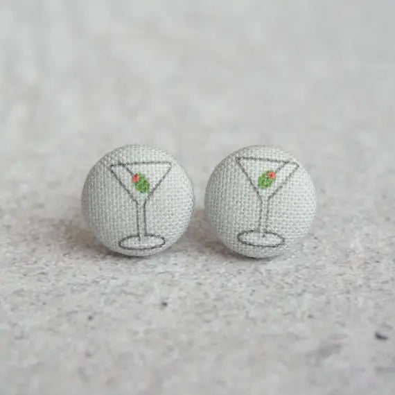 Fabric Stud Earrings