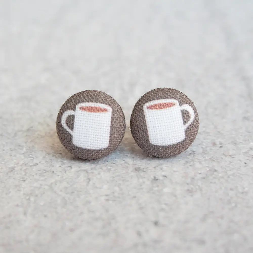 Fabric Stud Earrings