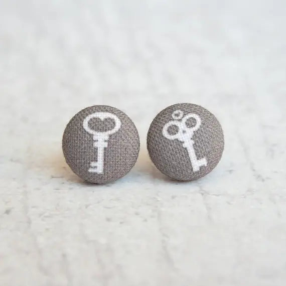 Fabric Stud Earrings