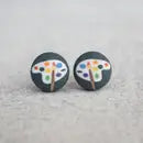 Fabric Stud Earrings