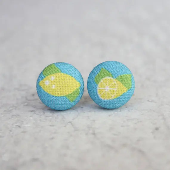 Fabric Stud Earrings