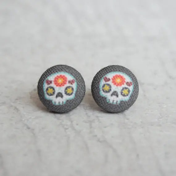 Fabric Stud Earrings