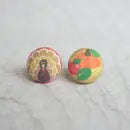 Fabric Stud Earrings