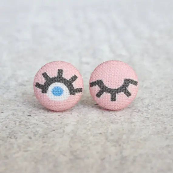 Fabric Stud Earrings