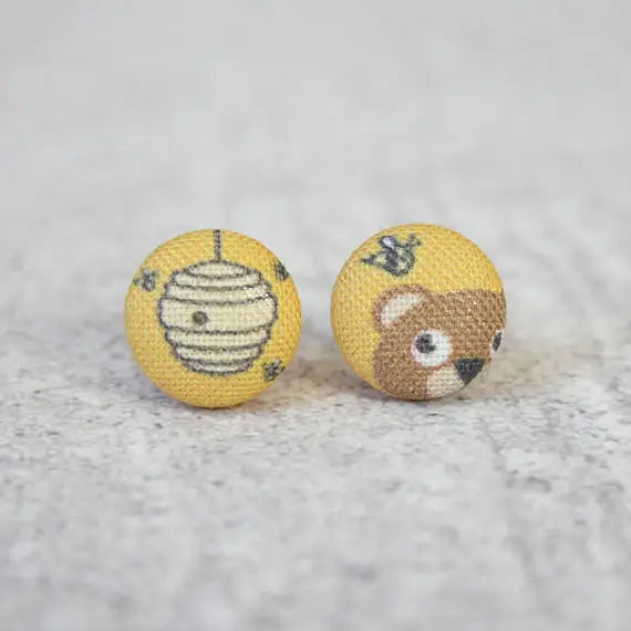 Fabric Stud Earrings