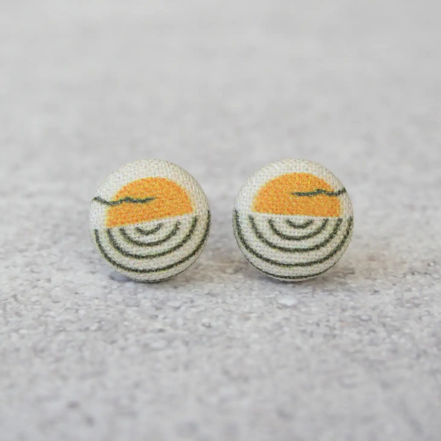 Fabric Stud Earrings