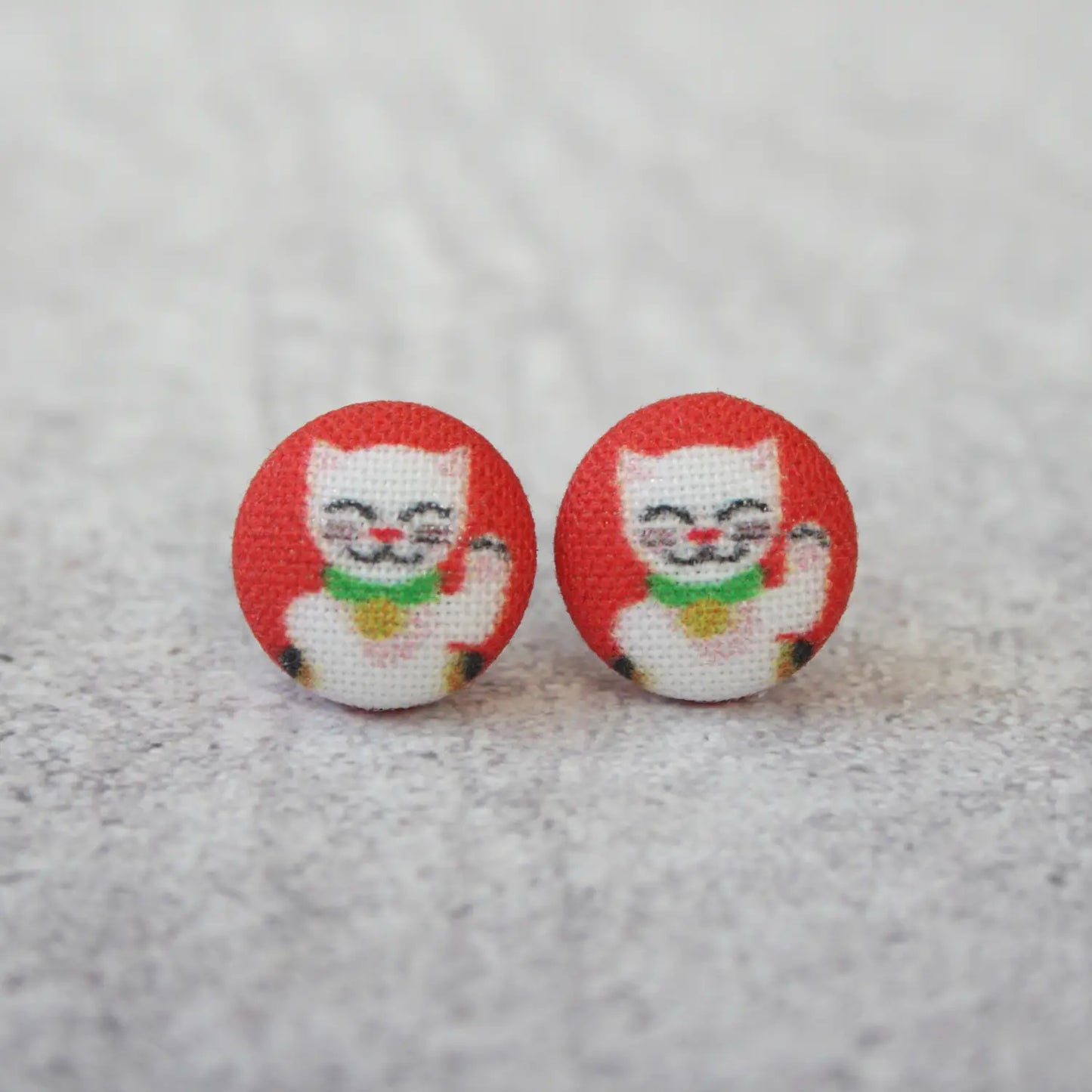 Fabric Stud Earrings