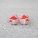 Fabric Stud Earrings