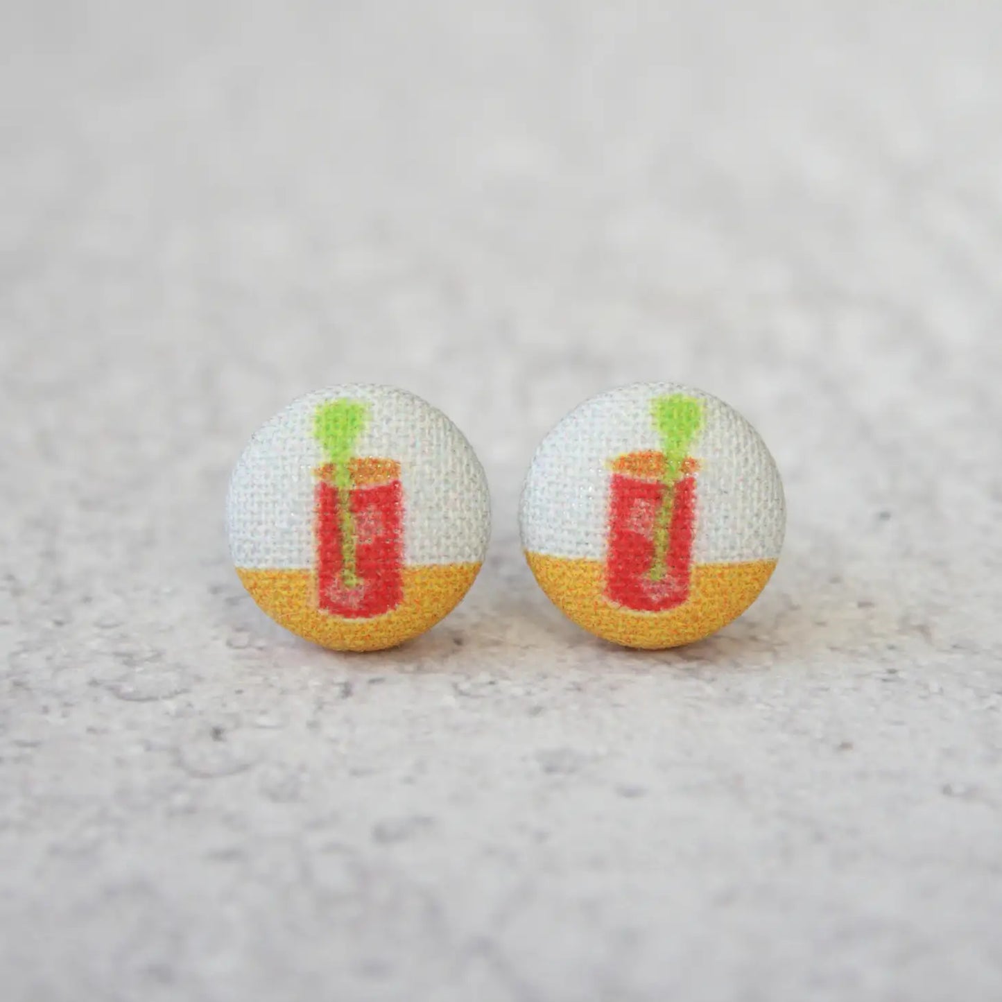 Fabric Stud Earrings