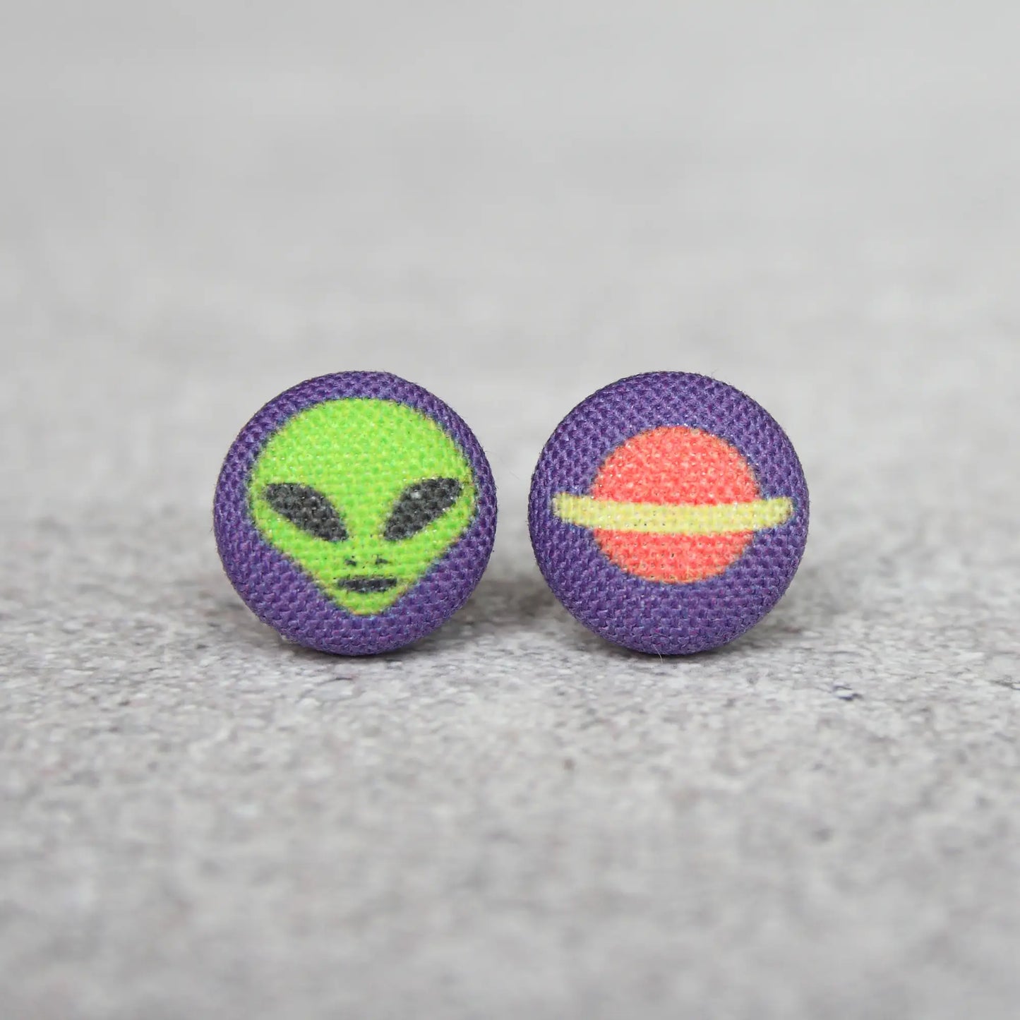 Fabric Stud Earrings