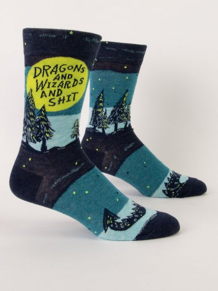 Blue Q Dragons & Wizards Men's Socks